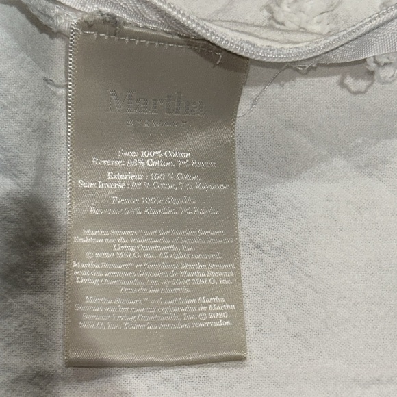 MARTHA STEWART white - Skylar Chenille Duvet Cover  - QUEEN Size - Picture 10 of 11